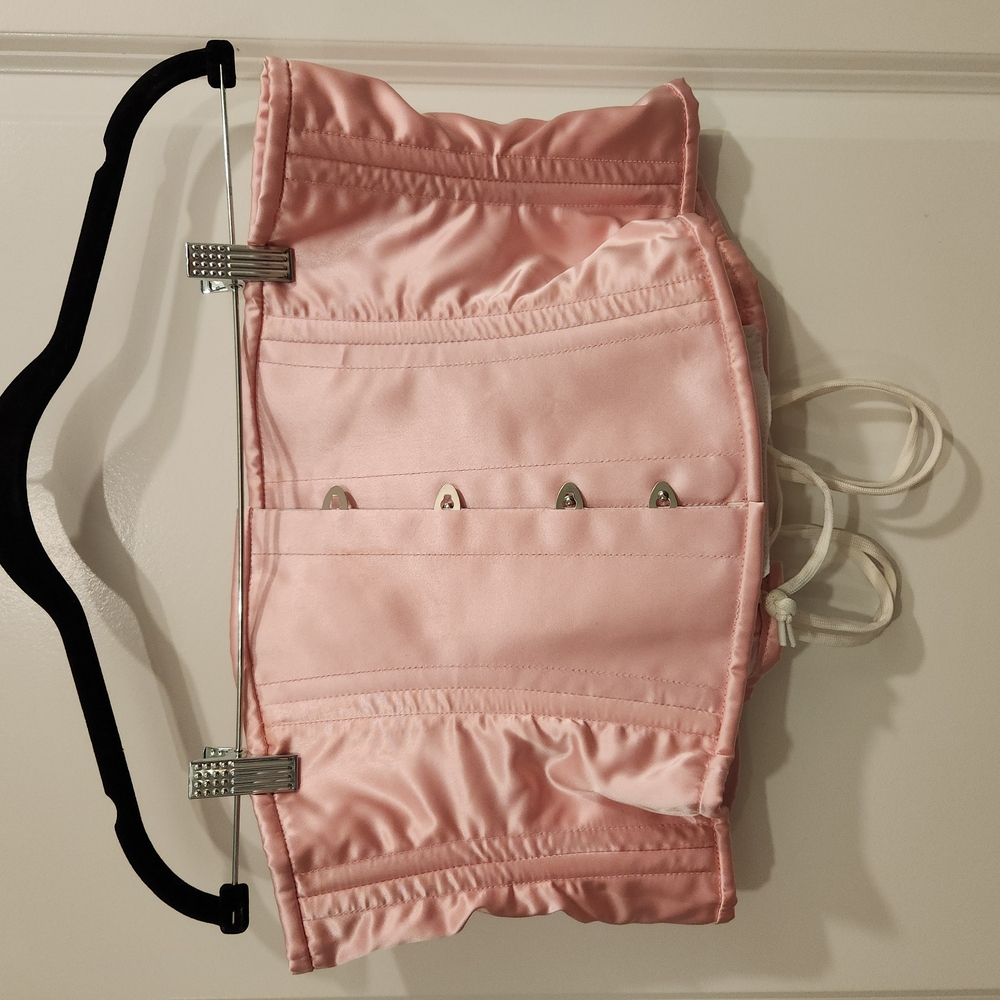 Satin Pink Steel Boned Corset Underbust